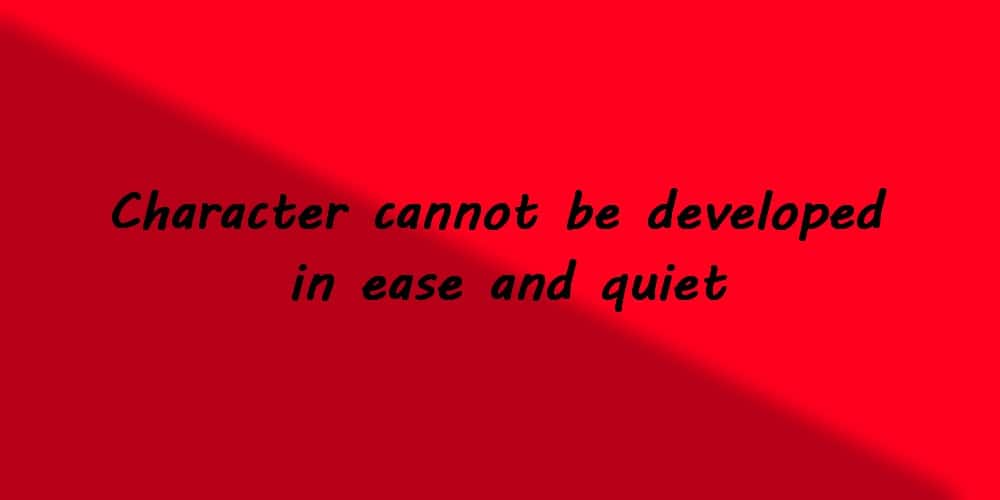 your character doesn’t happen overnight by itself